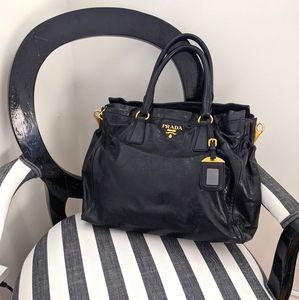 Prada Vitello Daino Two Way Satchel